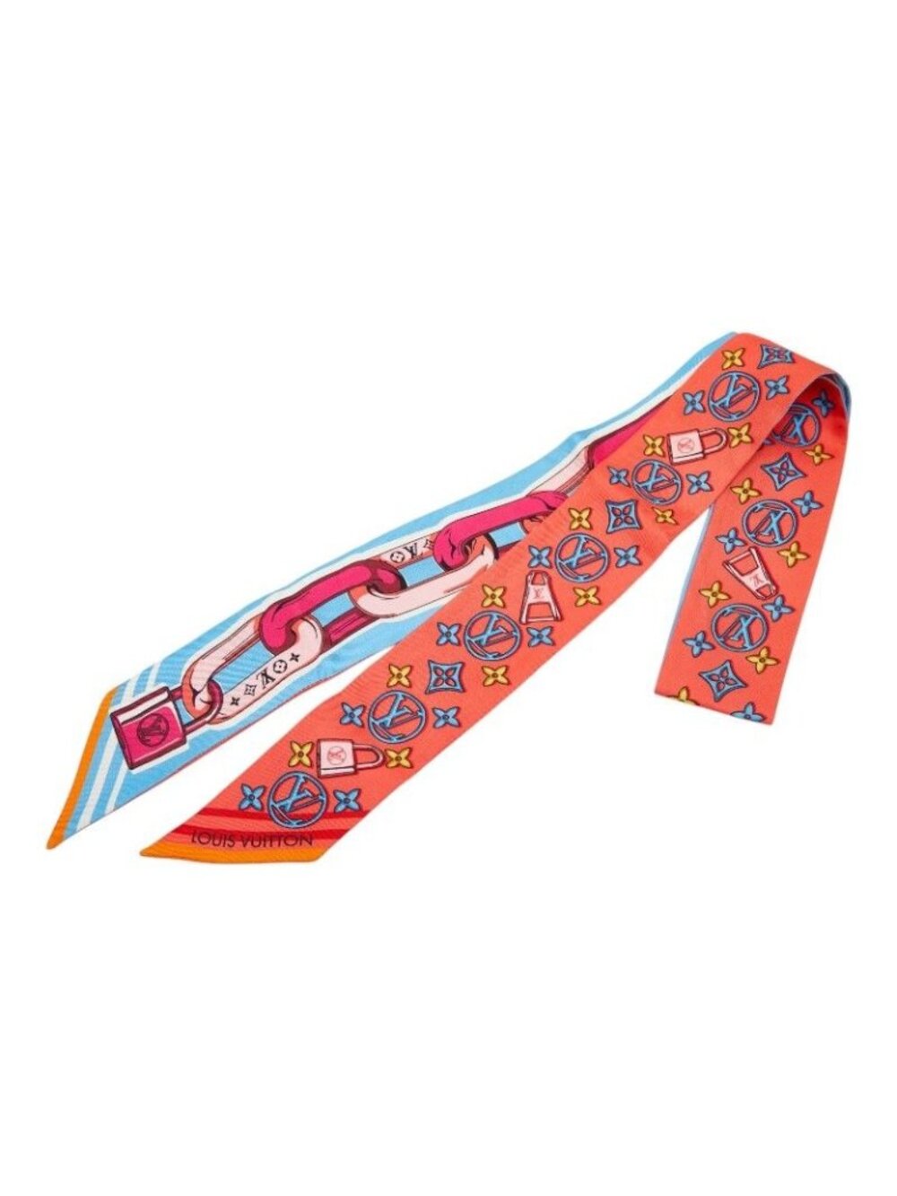 Louis Vuitton Monogram Bandeau BB Bejeweled Scarf Narrow Multicolor